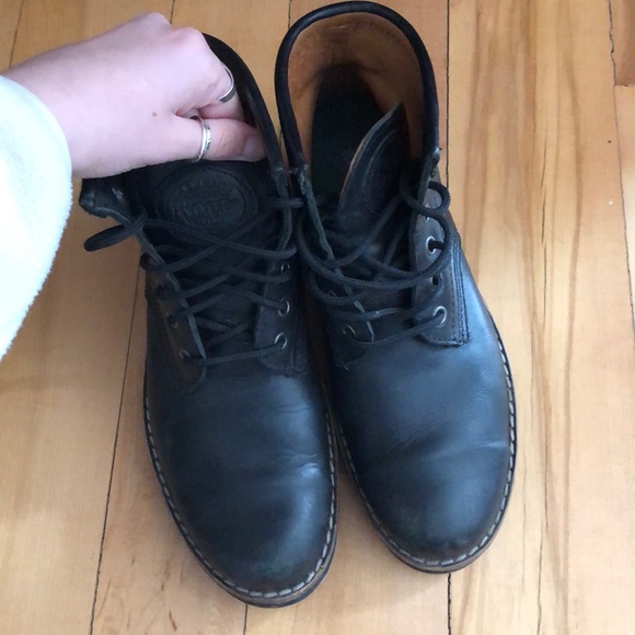 Roots Black Leather Winter Boots